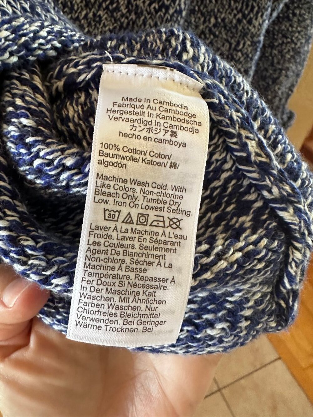 J Crew Marled Navy 2025 rollneck oversized sweater Small - Picture 3 of 5